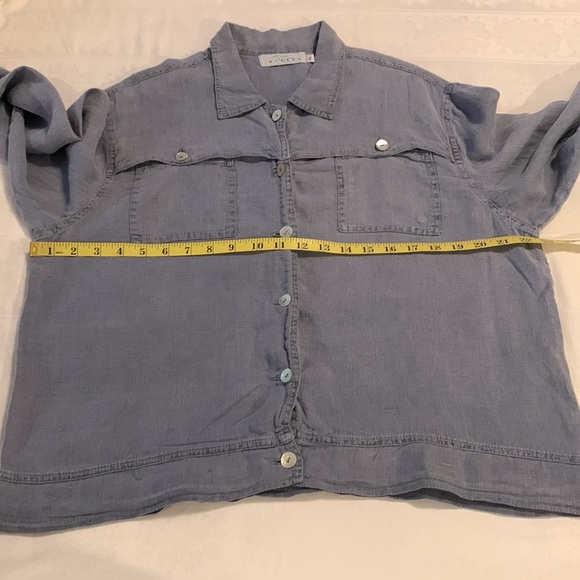 Willow 100% Linen Lagenlook Long Sleeve Layering Top - Picture 14 of 16